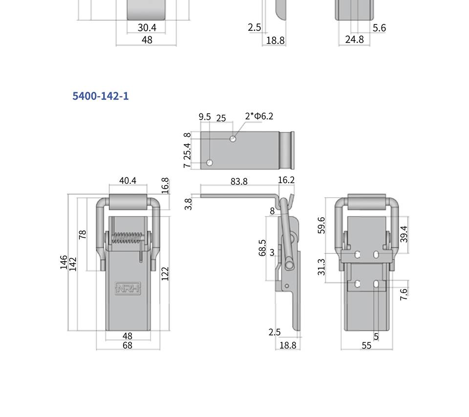 长型铁搭扣锁定制_汽车搭扣_航空箱搭扣锁5400-142-1