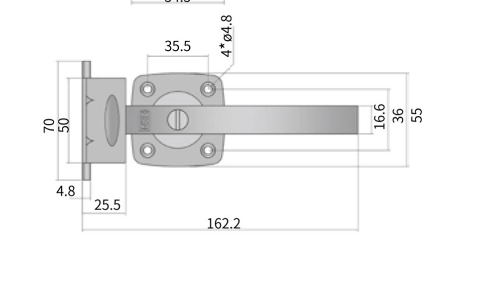 厢柜搭扣_医疗箱厢柜搭扣锁_304不锈钢搭扣5768-154