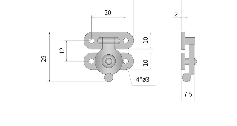 合金箱扣_航空箱锁扣_锌合金首饰盒搭扣锁6533