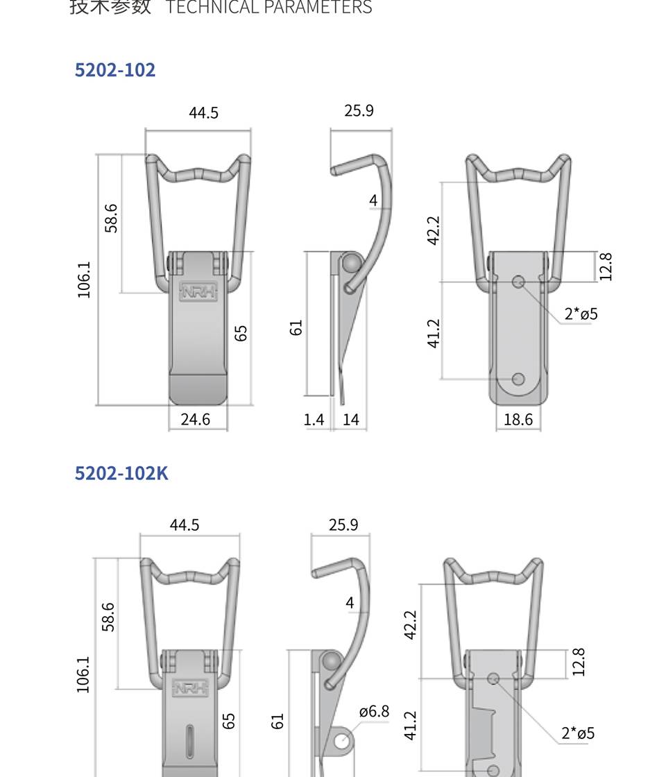 钩式搭扣_重型钩式搭扣锁_不锈钢钩式5202-102