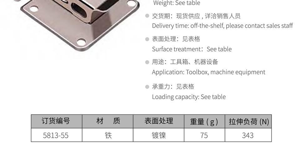 异型搭扣_弹簧异型搭扣锁_异型工业搭扣5813-55