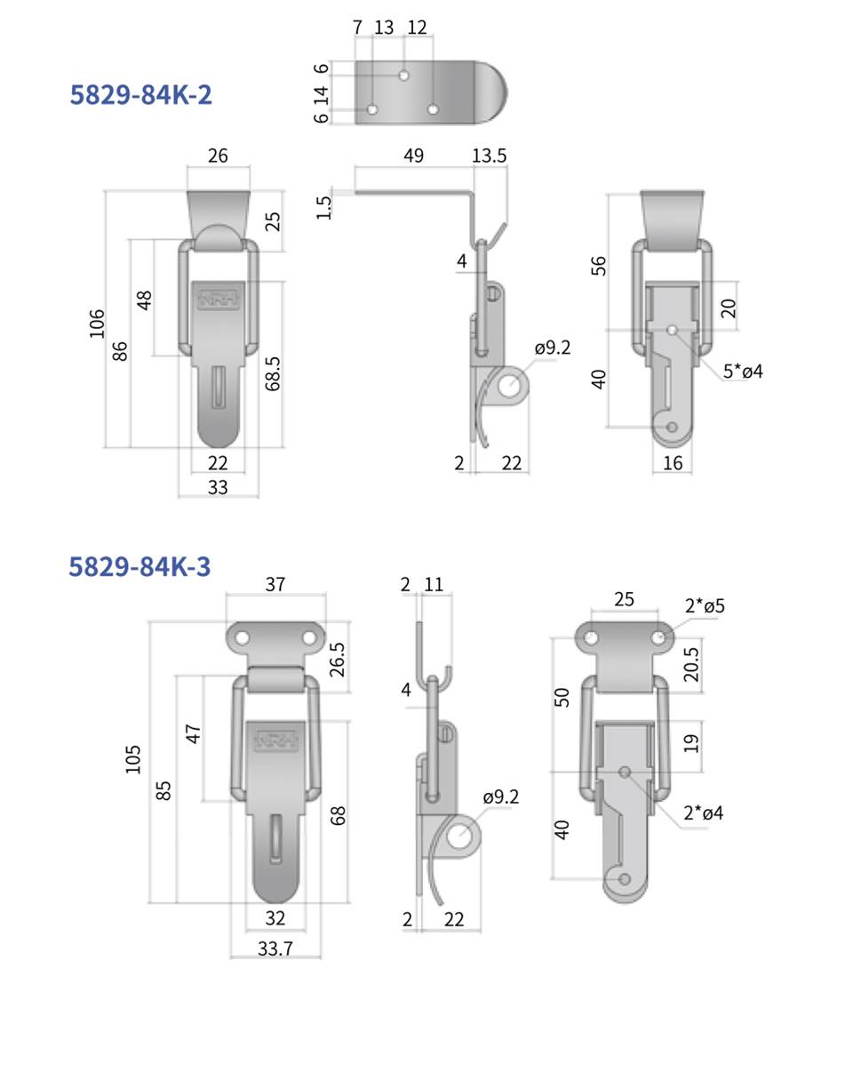 异形搭扣_小型不锈钢搭扣_不锈钢扣锁搭扣5829-84k-1